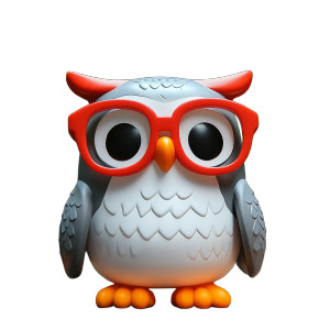 Pop Mart Owl Vinyl Car Decal Sticker – Waterproof & UV-Resistant 8"