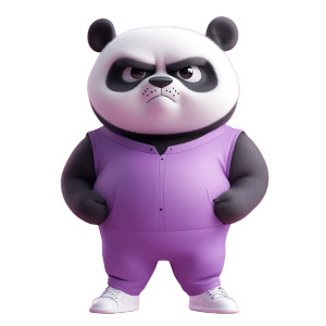 Angry Panda Character Vinyl Car Decal Sticker – Waterproof & UV-Resistant 8" Angry Panda Character Vinyl Car Decal Sticker – Waterproof & UV-Resistant 8"