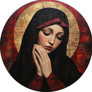 Heilige Mutter Maria Vinyl Car Decal Sticker – Waterproof & UV-Resistant 8"