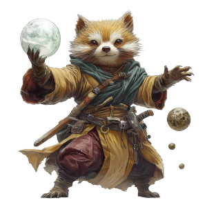 Tanuki Sorceror Vinyl Car Decal Sticker – Waterproof & UV-Resistant 8"