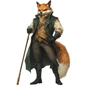 Fox-Like Gentleman Vinyl Car Decal Sticker – Waterproof & UV-Resistant 8"