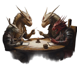 Dragons Playing Dnd Vinyl Car Decal Sticker – Waterproof & UV-Resistant 8"