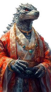 Festive Godzilla Portrait Vinyl Car Decal Sticker – Waterproof & UV-Resistant 8"