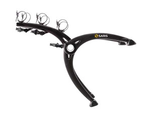 Saris Bike Rack 801BL Bones; Trunk/Hatch Mount; Holds 3 Bikes; Up To 105 Pound Weight Capacity; Frame Clamp; Without Lock; Foldable; Black
