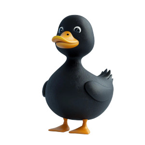 Black Small Duck Vinyl Car Decal Sticker – Waterproof & UV-Resistant 8"