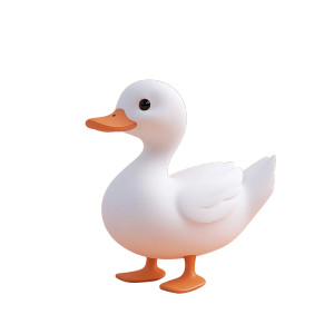 3D White Duck Vinyl Car Decal Sticker – Waterproof & UV-Resistant 8"