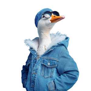 Chic Duck Fashion Vinyl Car Decal Sticker – Waterproof & UV-Resistant 8"