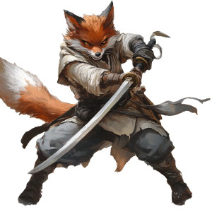 Thief Kitsune Portrait Vinyl Car Decal Sticker – Waterproof & UV-Resistant 8"