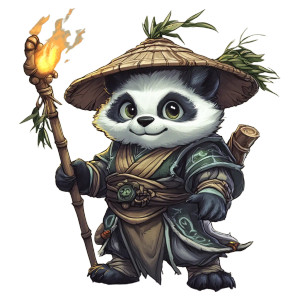 Panda Monk Vinyl Car Decal Sticker – Waterproof & UV-Resistant 8"