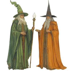 Two Wizards Vinyl Car Decal Sticker – Waterproof & UV-Resistant 8"