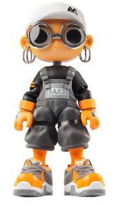 Orange Robot Toy Vinyl Car Decal Sticker – Waterproof & UV-Resistant 8"