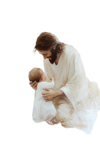 Joyful Jesus Painting Vinyl Car Decal Sticker – Waterproof & UV-Resistant 8"