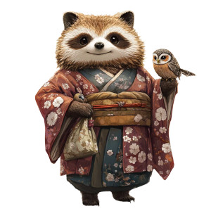Round Tanuki Kimono Vinyl Car Decal Sticker – Waterproof & UV-Resistant 8" Round Tanuki Kimono Vinyl Car Decal Sticker – Waterproof & UV-Resistant 8"