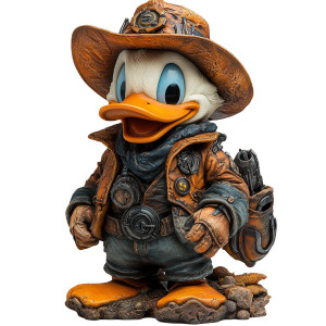 Donald Duck Sculpture Vinyl Car Decal Sticker – Waterproof & UV-Resistant 8"