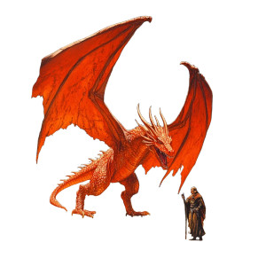 Red Dungeon Dragon Vinyl Car Decal Sticker – Waterproof & UV-Resistant 8"