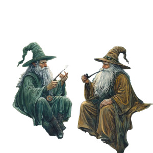 Wizards Smoking Pipes Vinyl Car Decal Sticker – Waterproof & UV-Resistant 8"