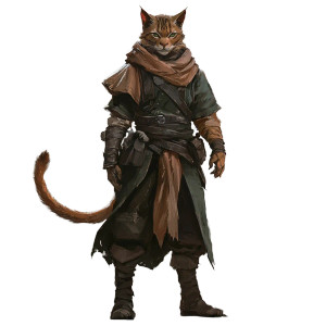 Tabaxi Mercenary Vinyl Car Decal Sticker – Waterproof & UV-Resistant 8"