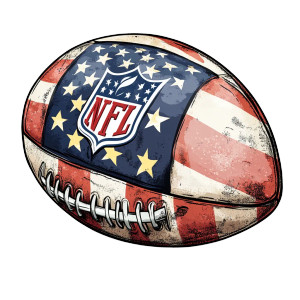 Nfl Flag Football Vinyl Car Decal Sticker – Waterproof & UV-Resistant 8"
