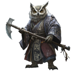 Owlbear Samurai Vinyl Car Decal Sticker – Waterproof & UV-Resistant 8" Owlbear Samurai Vinyl Car Decal Sticker – Waterproof & UV-Resistant 8"