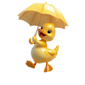 Cute Duckling Statue Vinyl Car Decal Sticker – Waterproof & UV-Resistant 8"