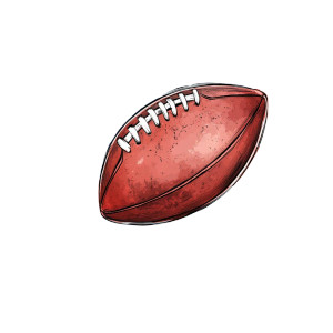 Flying Football Ball Vinyl Car Decal Sticker – Waterproof & UV-Resistant 8"