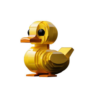 Stylized Yellow Duckling Vinyl Car Decal Sticker – Waterproof & UV-Resistant 8"