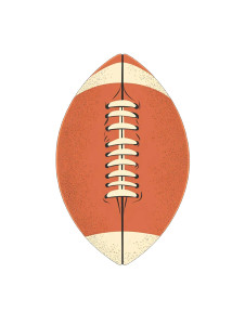 Vector Football Design Vinyl Car Decal Sticker – Waterproof & UV-Resistant 8"