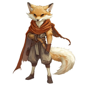 Female Vulpera Vinyl Car Decal Sticker – Waterproof & UV-Resistant 8"