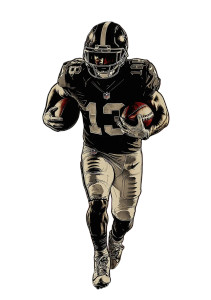 Football T-Shirt Design Vinyl Car Decal Sticker – Waterproof & UV-Resistant 8"