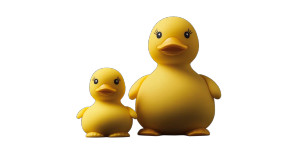 Duck Dolls Duo Vinyl Car Decal Sticker – Waterproof & UV-Resistant 8"