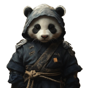 Panda Martial Artist Vinyl Car Decal Sticker – Waterproof & UV-Resistant 8"