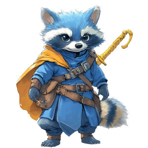 Blue Raccoon Knight Vinyl Car Decal Sticker – Waterproof & UV-Resistant 8" Blue Raccoon Knight Vinyl Car Decal Sticker – Waterproof & UV-Resistant 8"