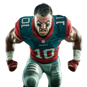 Dynamic Football Player Vinyl Car Decal Sticker – Waterproof & UV-Resistant 8"