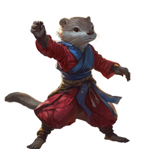 Magic Monk Otter Vinyl Car Decal Sticker – Waterproof & UV-Resistant 8"