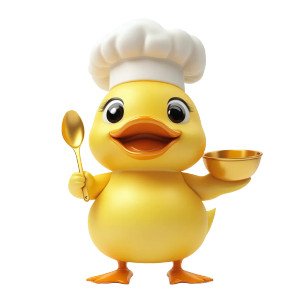 Chef Duck Kung Fu Vinyl Car Decal Sticker – Waterproof & UV-Resistant 8"
