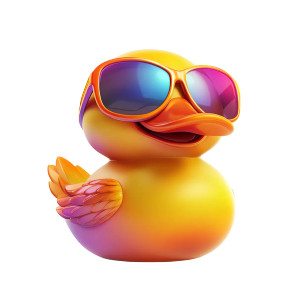 Happy Duck Emoji Vinyl Car Decal Sticker – Waterproof & UV-Resistant 8"