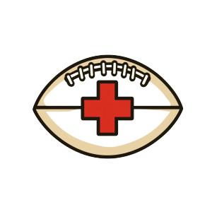 Red Cross Football Vinyl Car Decal Sticker – Waterproof & UV-Resistant 8"