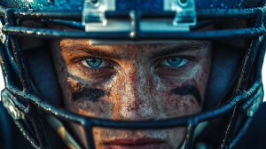 Challenging Football Player V2 Vinyl Car Decal Sticker – Waterproof & UV-Resistant 8"