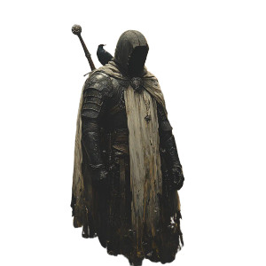 Monochromatic Knight Vinyl Car Decal Sticker – Waterproof & UV-Resistant 8"