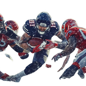 Snowy Football Dive Vinyl Car Decal Sticker – Waterproof & UV-Resistant 8"