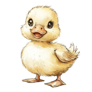 Cute Baby Duck V6 Vinyl Car Decal Sticker – Waterproof & UV-Resistant 8"