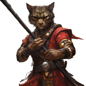 Tabaxi Monk V2 Vinyl Car Decal Sticker – Waterproof & UV-Resistant 8"