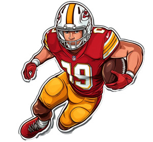 Football Player Sticker Vinyl Car Decal Sticker – Waterproof & UV-Resistant 8" Football Player Sticker Vinyl Car Decal Sticker – Waterproof & UV-Resistant 8"