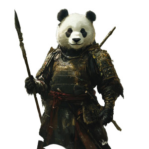 Panda Warrior V2 Vinyl Car Decal Sticker – Waterproof & UV-Resistant 8"