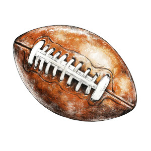 Football Clipart Vinyl Car Decal Sticker – Waterproof & UV-Resistant 8" Football Clipart Vinyl Car Decal Sticker – Waterproof & UV-Resistant 8"
