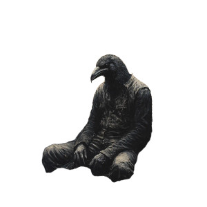 Raven-Headed Man Vinyl Car Decal Sticker – Waterproof & UV-Resistant 8"