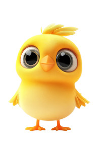 Cute Yellow Bird V2 Vinyl Car Decal Sticker – Waterproof & UV-Resistant 8"