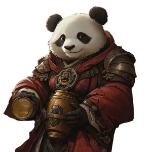 Panda Monk Brewer Vinyl Car Decal Sticker – Waterproof & UV-Resistant 8"