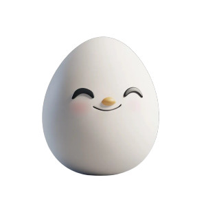 Smiling Egg Vinyl Car Decal Sticker – Waterproof & UV-Resistant 8"