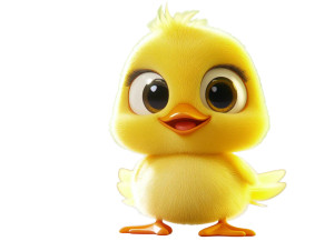 Happy Baby Duck V3 Vinyl Car Decal Sticker – Waterproof & UV-Resistant 8"